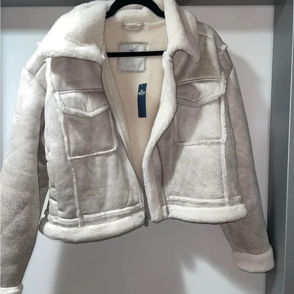 Hollister Shearling Biker Jacket - Picture 5 of 7